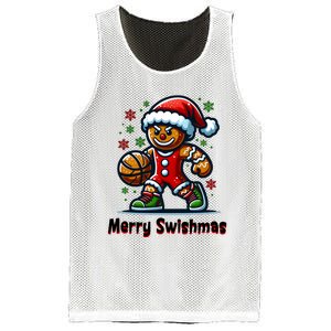 Christmas Basketball Merry Swishmas Funny Gingerbread Man Mesh Reversible Basketball Jersey Tank