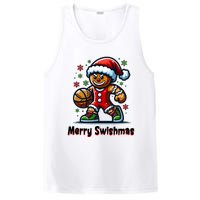 Christmas Basketball Merry Swishmas Funny Gingerbread Man PosiCharge Competitor Tank