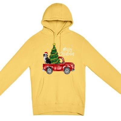 Cute Bernese Mountain Dog Truck Merry Christmas Dog Lover Gift Premium Pullover Hoodie