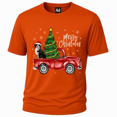 Cute Bernese Mountain Dog Truck Merry Christmas Dog Lover Gift Cooling Performance Crew T-Shirt