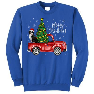 Cute Bernese Mountain Dog Truck Merry Christmas Dog Lover Gift Sweatshirt