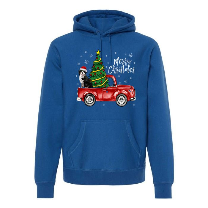 Cute Bernese Mountain Dog Truck Merry Christmas Dog Lover Gift Premium Hoodie