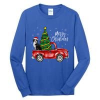 Cute Bernese Mountain Dog Truck Merry Christmas Dog Lover Gift Tall Long Sleeve T-Shirt