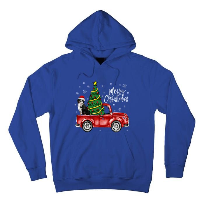 Cute Bernese Mountain Dog Truck Merry Christmas Dog Lover Gift Tall Hoodie