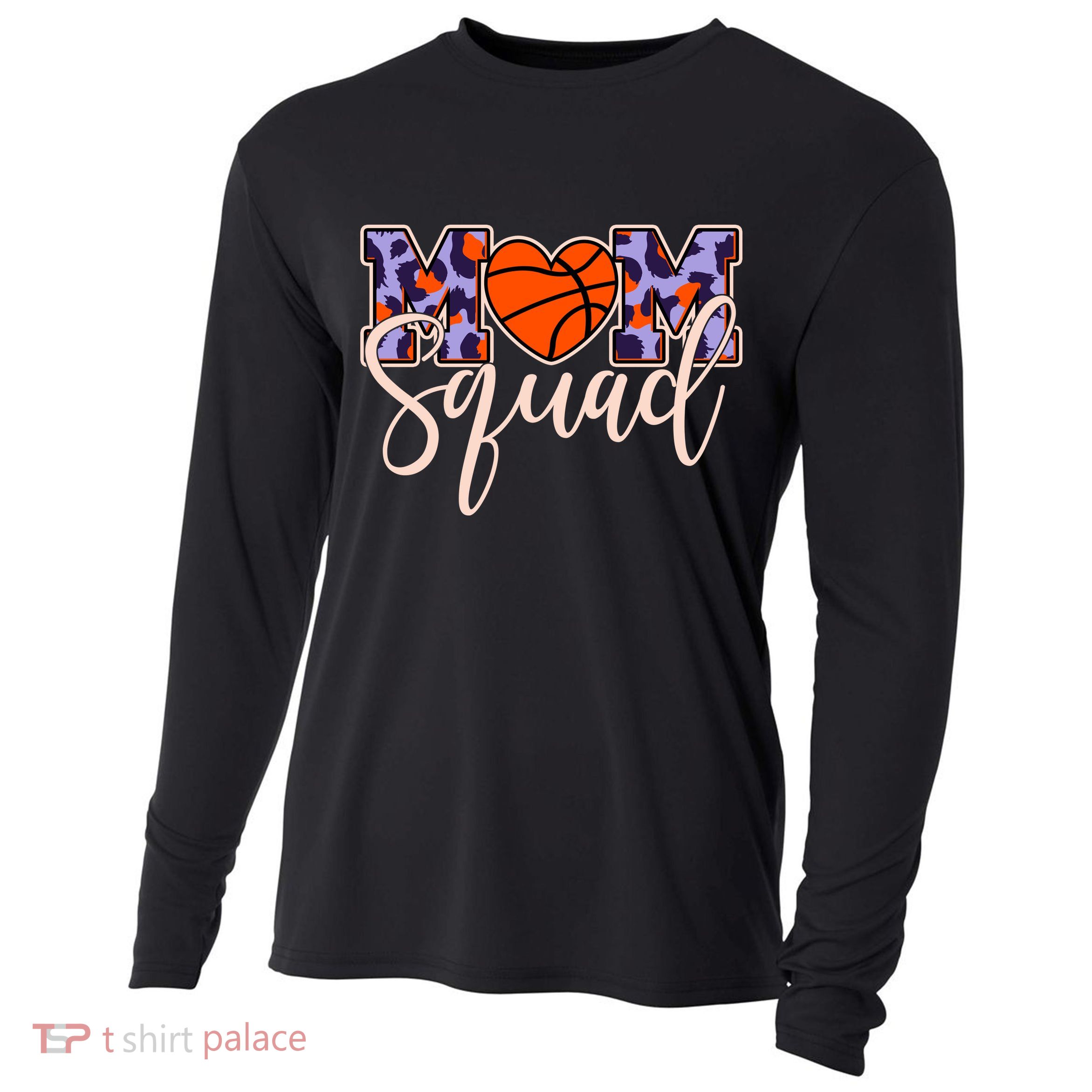 Cute Basketball Mom Squad Cooling Performance Long Sleeve Crew