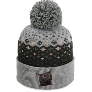 Cat Black Meme Dissociated Funny Internet Gift The Baniff Cuffed Pom Beanie