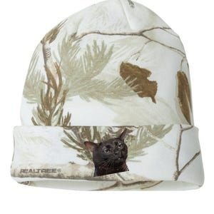 Cat Black Meme Dissociated Funny Internet Gift Kati Licensed 12" Camo Beanie