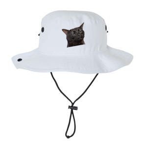 Cat Black Meme Dissociated Funny Internet Gift Legacy Cool Fit Booney Bucket Hat