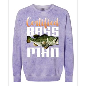 Certified Bass Man Fisherman Colorblast Crewneck Sweatshirt