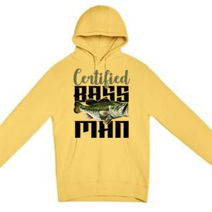 Certified Bass Man Fisherman Premium Pullover Hoodie