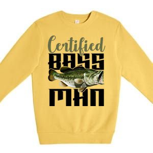 Certified Bass Man Fisherman Premium Crewneck Sweatshirt