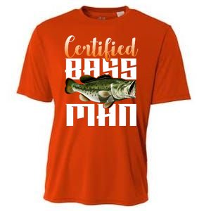 Certified Bass Man Fisherman Cooling Performance Crew T-Shirt