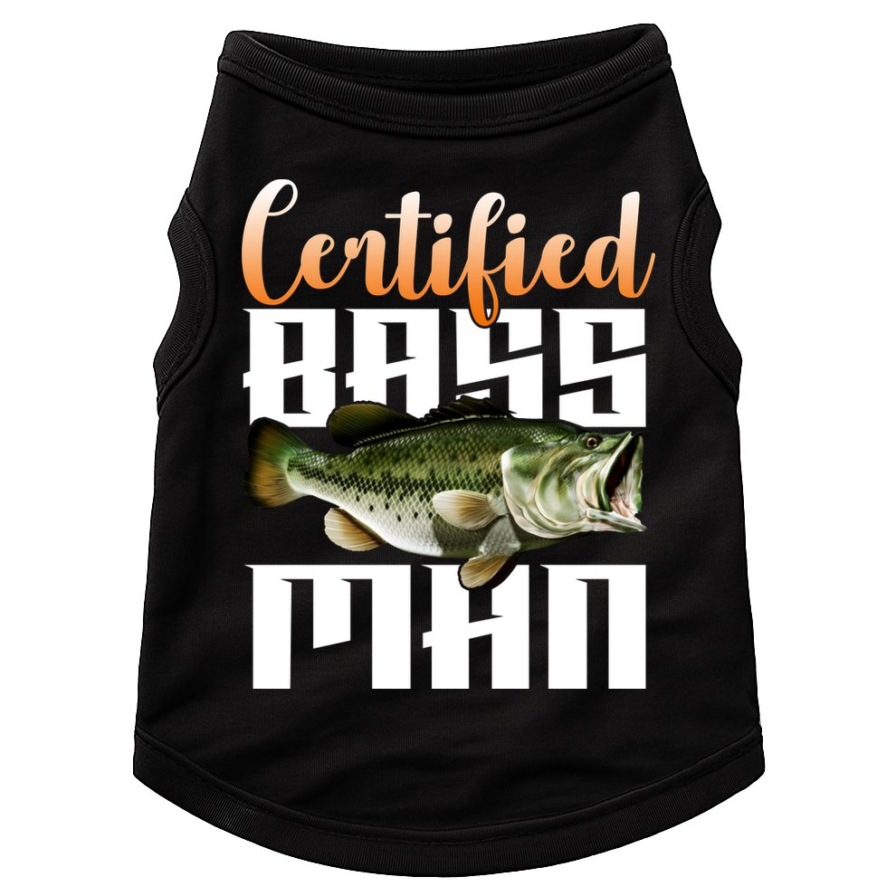 Certified Bass Man Fisherman Doggie Tank