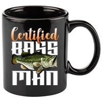 Certified Bass Man Fisherman 11oz C Handle Ceramic Mug