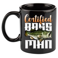 Certified Bass Man Fisherman 11oz C Handle Ceramic Mug
