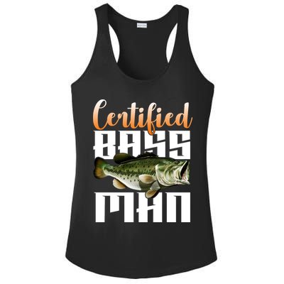 Certified Bass Man Fisherman Ladies PosiCharge Competitor Racerback Tank