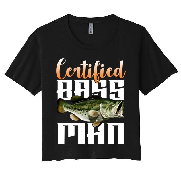 Certified Bass Man Fisherman Crop Top