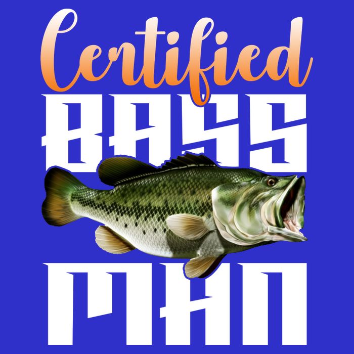 Certified Bass Man Fisherman Button