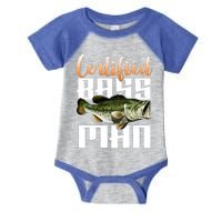 Certified Bass Man Fisherman Infant Baby Jersey Bodysuit