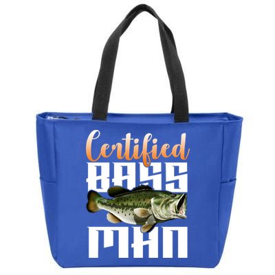 Certified Bass Man Fisherman Zip Tote Bag