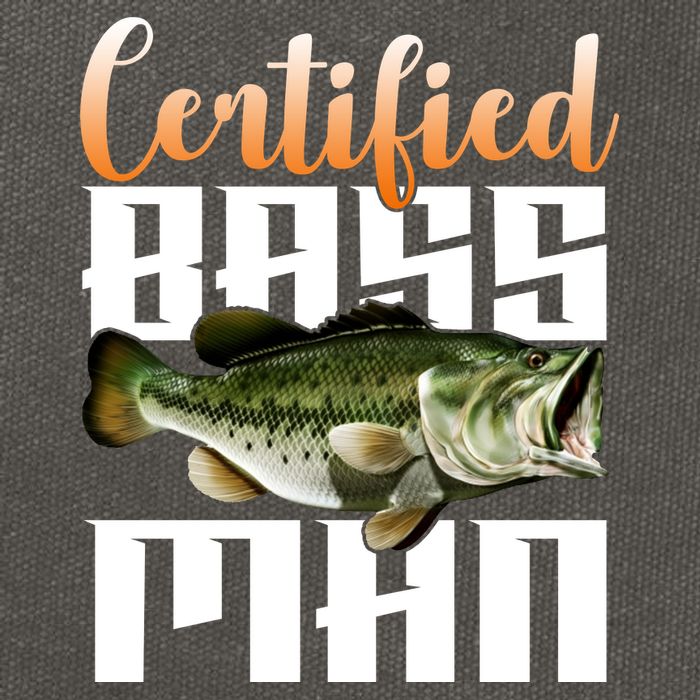 Certified Bass Man Fisherman Cotton Canvas Backpack