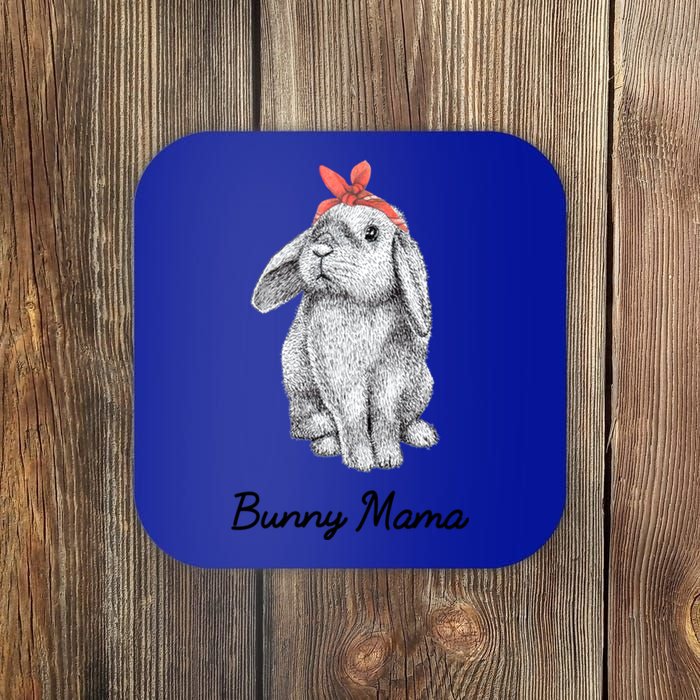 Cute Bunny Mama Lop Eared Rabbit Wearing Bandana Gift Coaster