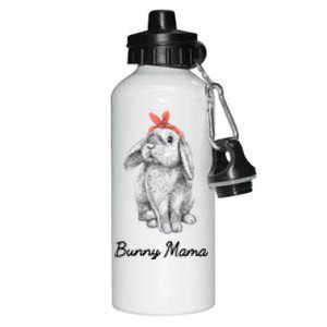 Cute Bunny Mama Lop Eared Rabbit Wearing Bandana Gift Aluminum Water Bottle