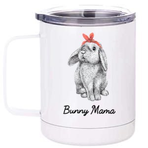 Cute Bunny Mama Lop Eared Rabbit Wearing Bandana Gift 12 oz Stainless Steel Tumbler Cup