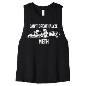 Can’T Breathalyze Meth Women's Racerback Cropped Tank