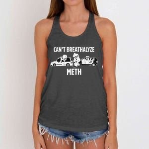 Can’T Breathalyze Meth Women's Knotted Racerback Tank