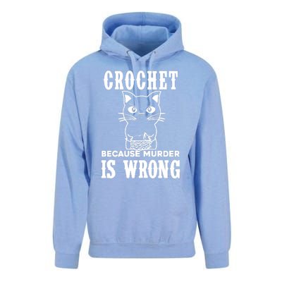 Crochet Because Murder Is Wrong Unisex Surf Hoodie