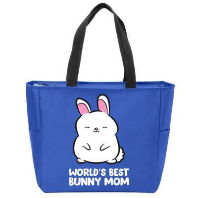 Cute Bunny Mother World's Best Bunny Mom Rabbit Bunny Mom Great Gift Zip Tote Bag