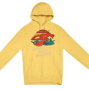 Crawfish Boil Master Funny Crawfish Season Retro Crawfish Gift Premium Pullover Hoodie