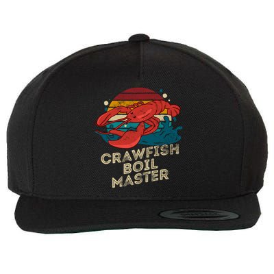 Crawfish Boil Master Funny Crawfish Season Retro Crawfish Gift Wool Snapback Cap