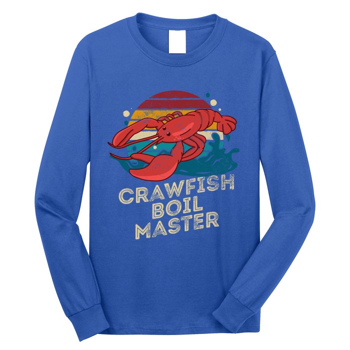 Crawfish Boil Master Funny Crawfish Season Retro Crawfish Gift Long Sleeve Shirt