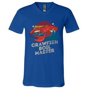 Crawfish Boil Master Funny Crawfish Season Retro Crawfish Gift V-Neck T-Shirt