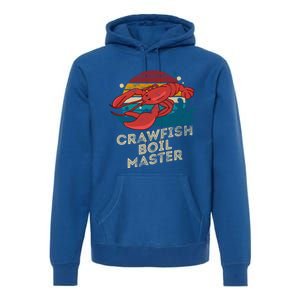 Crawfish Boil Master Funny Crawfish Season Retro Crawfish Gift Premium Hoodie