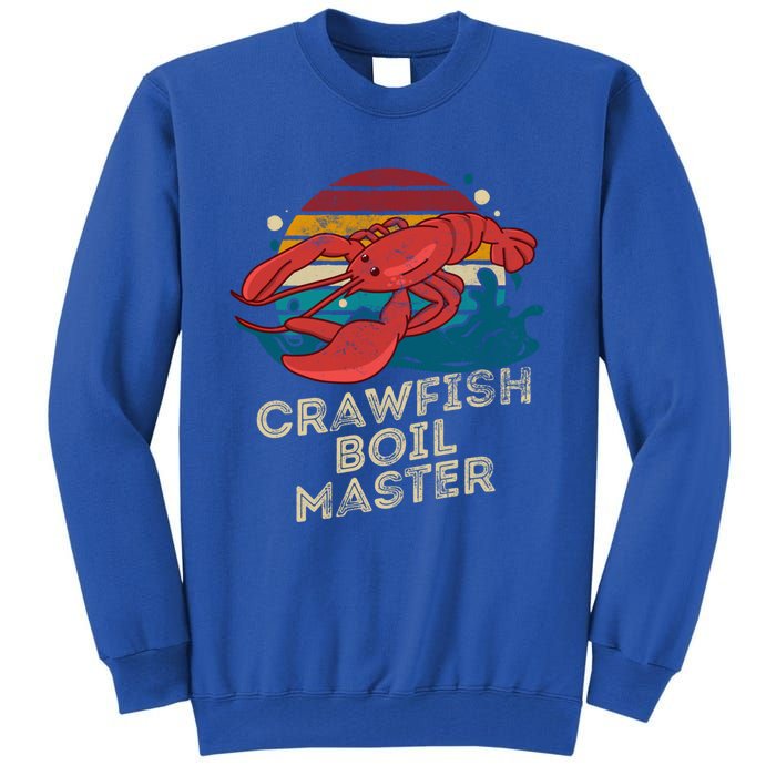 Crawfish Boil Master Funny Crawfish Season Retro Crawfish Gift Tall Sweatshirt