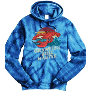 Crawfish Boil Master Funny Crawfish Season Retro Crawfish Gift Tie Dye Hoodie