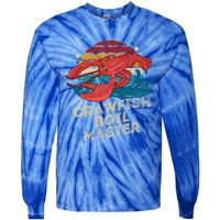 Crawfish Boil Master Funny Crawfish Season Retro Crawfish Gift Tie-Dye Long Sleeve Shirt