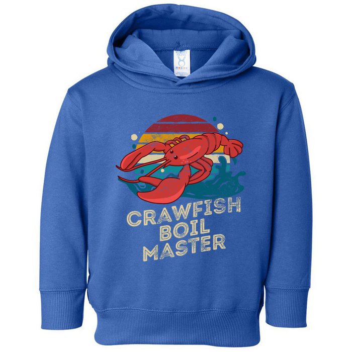 Crawfish Boil Master Funny Crawfish Season Retro Crawfish Gift Toddler Hoodie