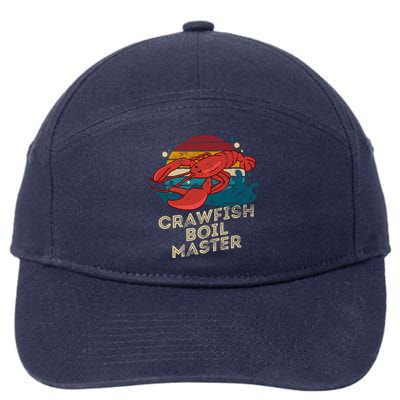 Crawfish Boil Master Funny Crawfish Season Retro Crawfish Gift 7-Panel Snapback Hat