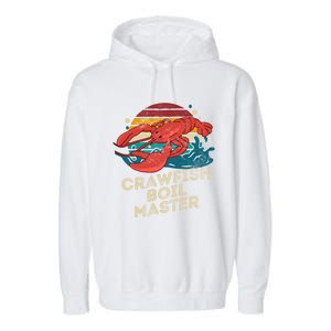 Crawfish Boil Master Funny Crawfish Season Retro Crawfish Gift Garment-Dyed Fleece Hoodie