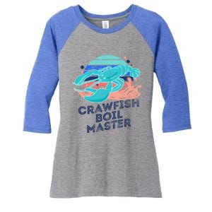 Crawfish Boil Master Funny Crawfish Season Retro Crawfish Funny Gift Women's Tri-Blend 3/4-Sleeve Raglan Shirt