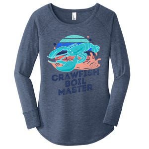 Crawfish Boil Master Funny Crawfish Season Retro Crawfish Funny Gift Women's Perfect Tri Tunic Long Sleeve Shirt