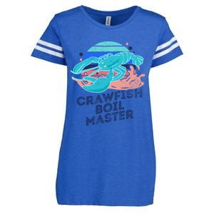 Crawfish Boil Master Funny Crawfish Season Retro Crawfish Funny Gift Enza Ladies Jersey Football T-Shirt