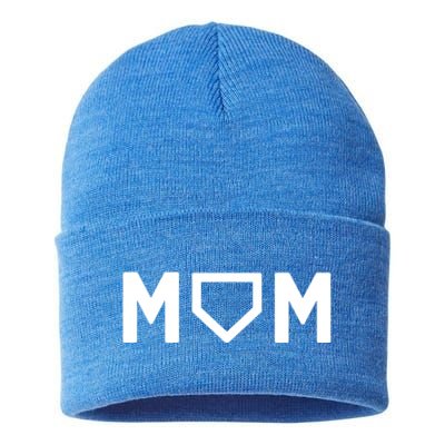 Cute Baseball Mom Favorite Player MotherS Day Gift Sustainable Knit Beanie