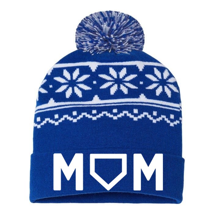 Cute Baseball Mom Favorite Player MotherS Day Gift USA-Made Snowflake Beanie