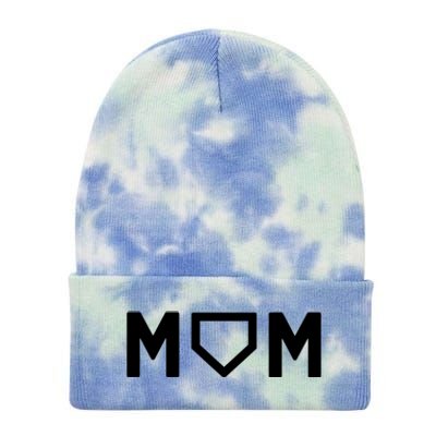 Cute Baseball Mom Favorite Player MotherS Day Gift Tie Dye 12in Knit Beanie