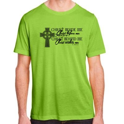 Christ Beside Me Christ Before Me Christ Behind Me Adult ChromaSoft Performance T-Shirt